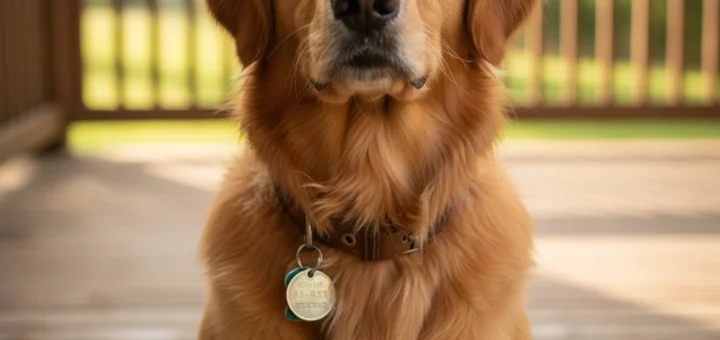 Dog wearing a current Hamilton City Council registration tag
