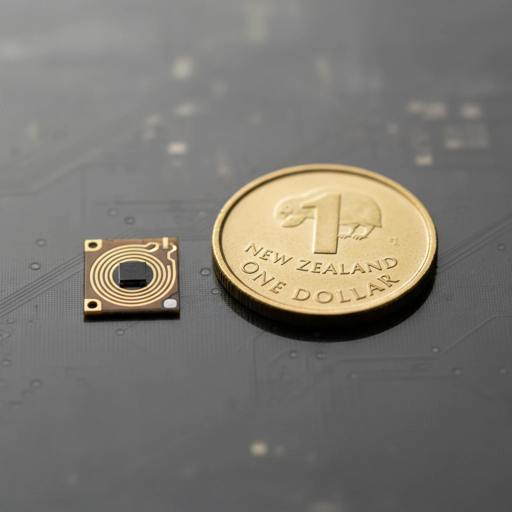Size comparison of a microchip